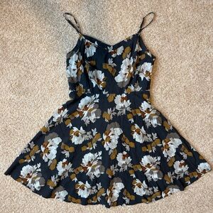 Old Navy Blue Grey Floral Dress M